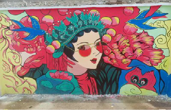 资源墙体彩绘-网红墙