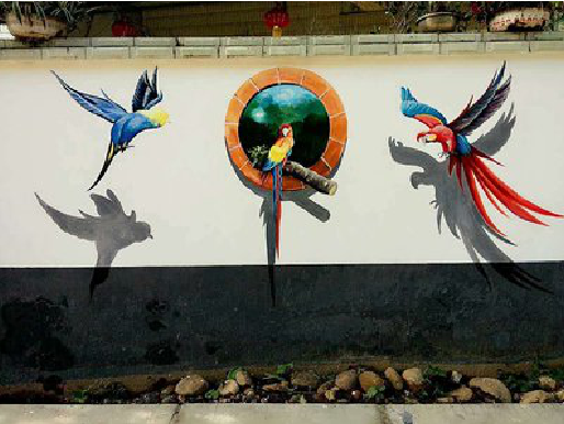 资源视觉错位-3D墙绘设计