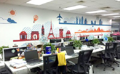 资源教你设计办公室墙绘的方法。