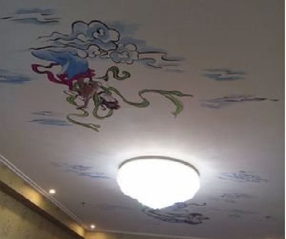 资源如何快速绘制天花板上的手绘墙？